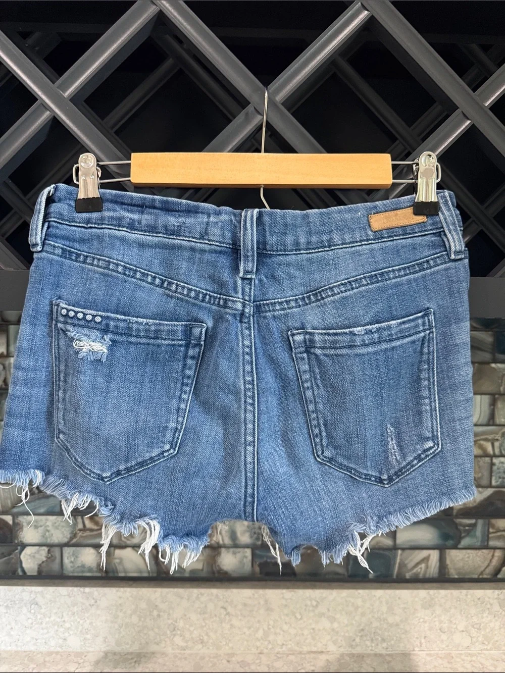 Blue Distressed Women’s Denim Shorts